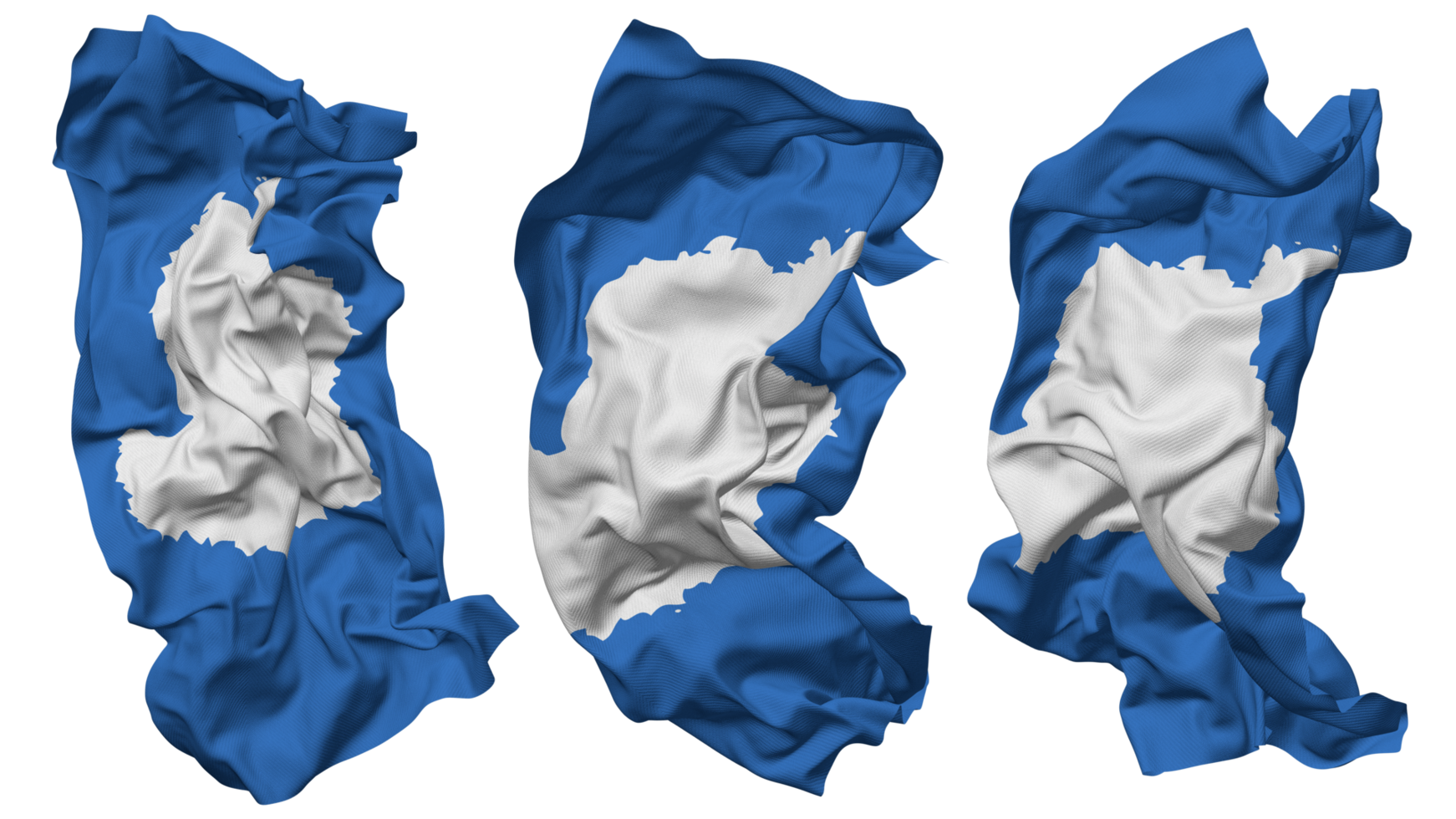 Antartide bandiera onde isolato nel diverso stili con urto struttura, 3d interpretazione png