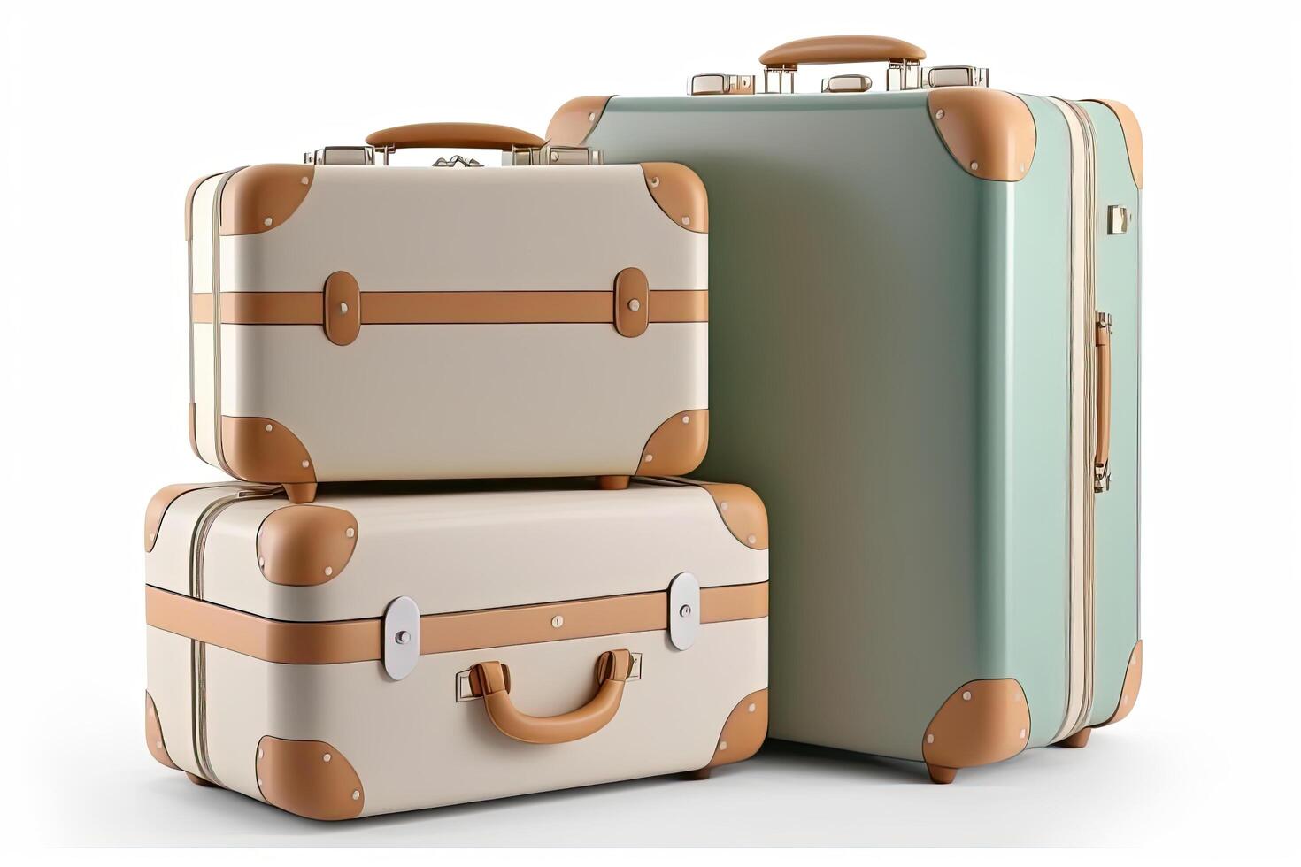 suitcases in airport. Illustration photo
