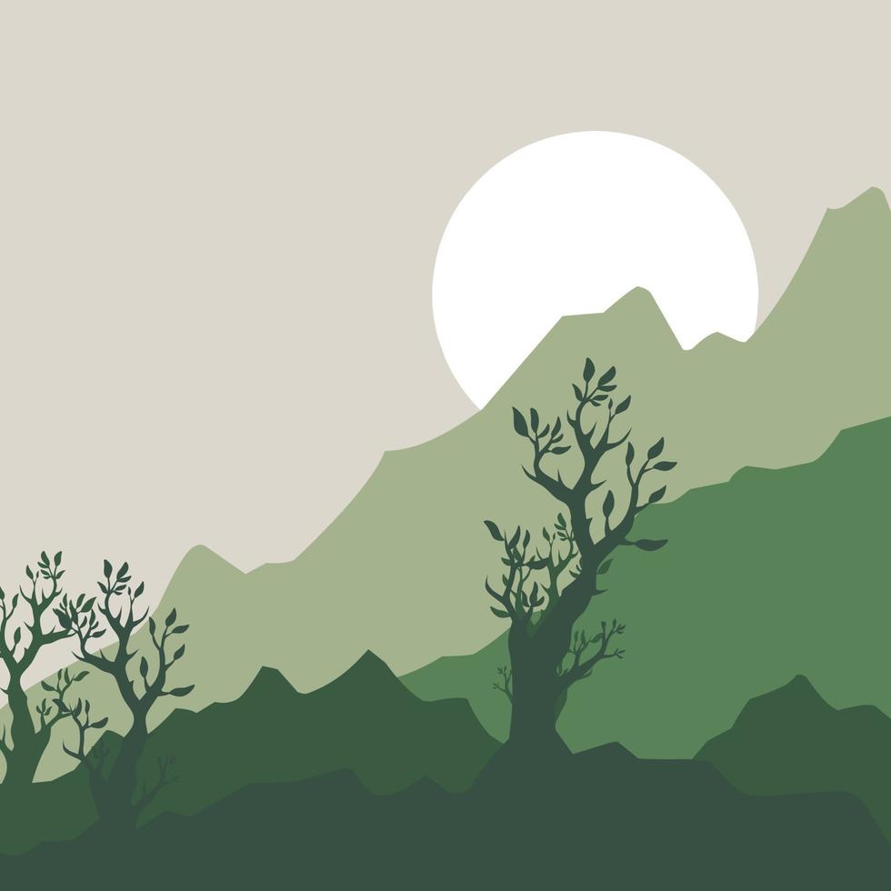 natural landscape illustration design vector