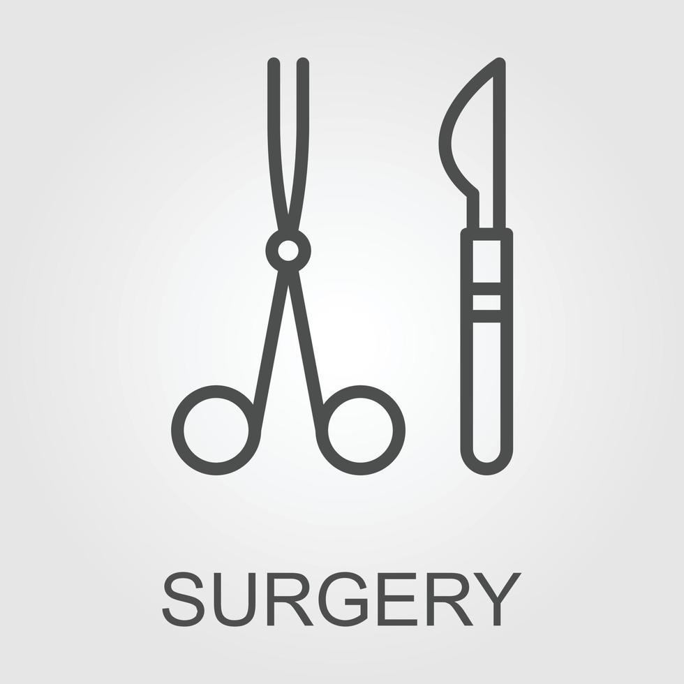 Surgical Instruments Icon. Professional, pixel perfect icon, EPS 10 format. vector