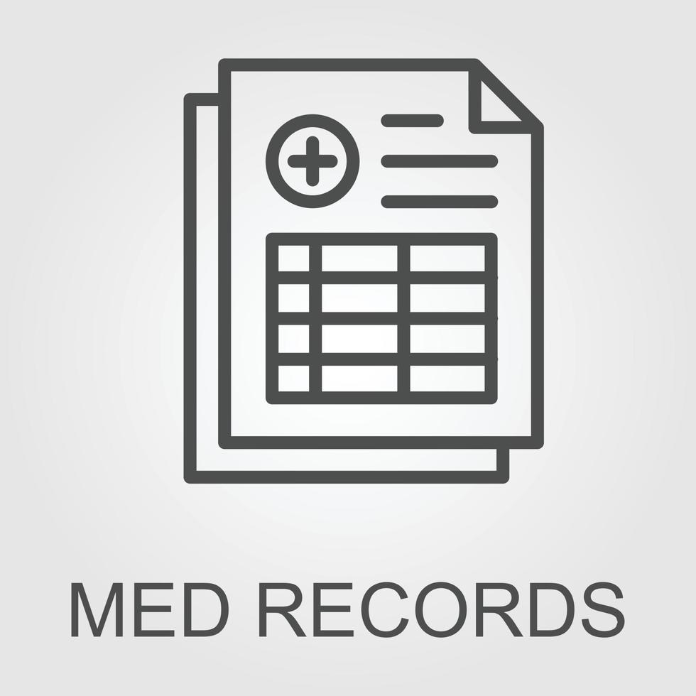 Patient Medical Record Icon. Flat Design. Isolated. vector