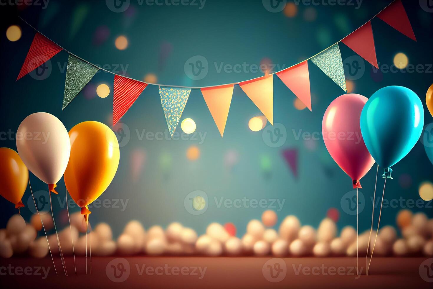 Vivid Birthday Party Colorful Background photo