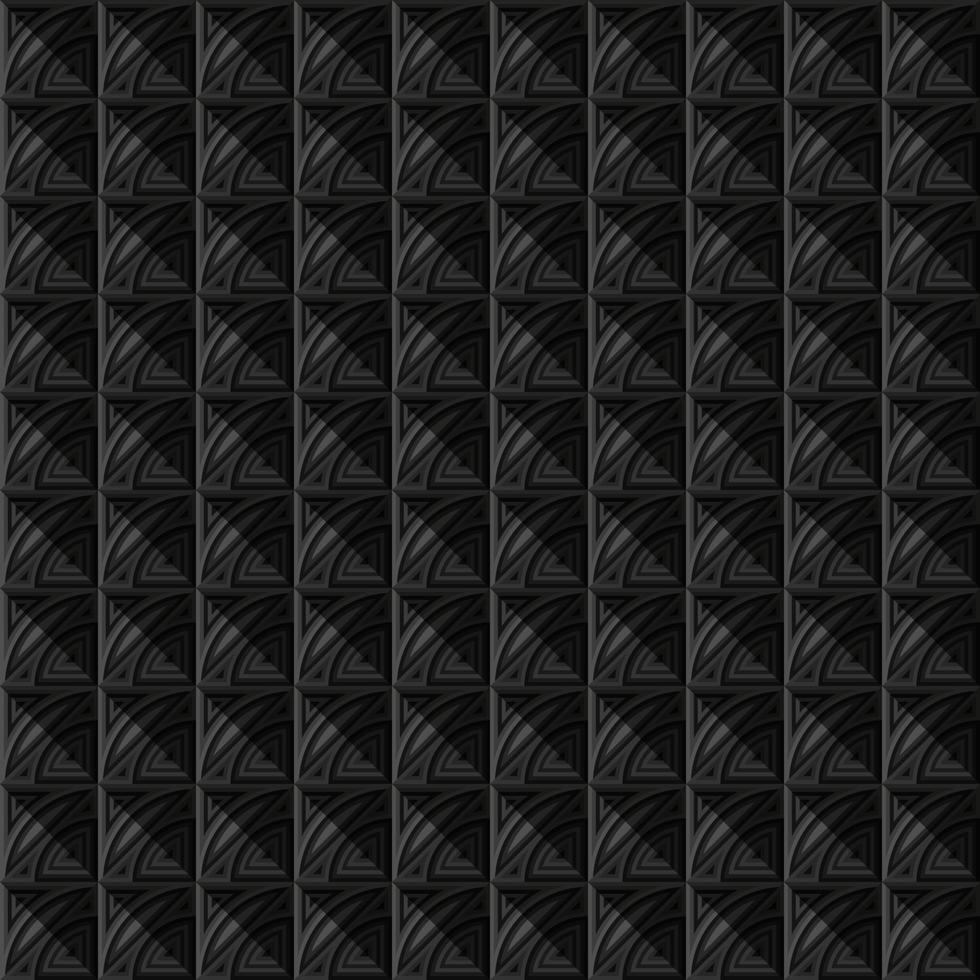 Dark black mosaic abstract seamless geometric grid background vector