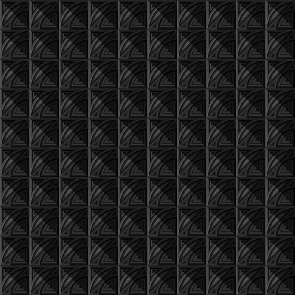 Dark black mosaic abstract seamless geometric grid background vector