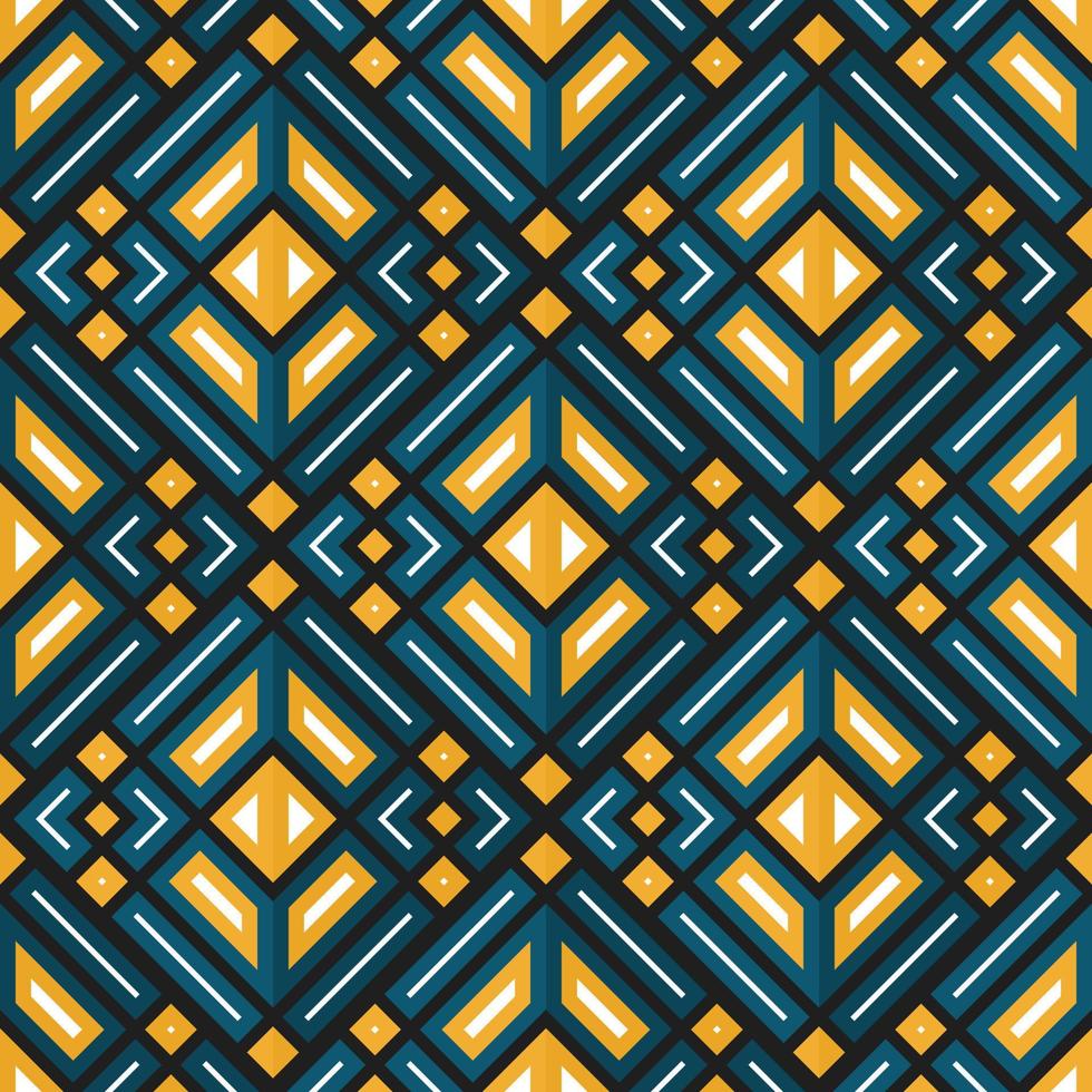 Mediterranean style ceramic tile pattern Ethnic folk ornament Colorful seamless geometric pattern vector