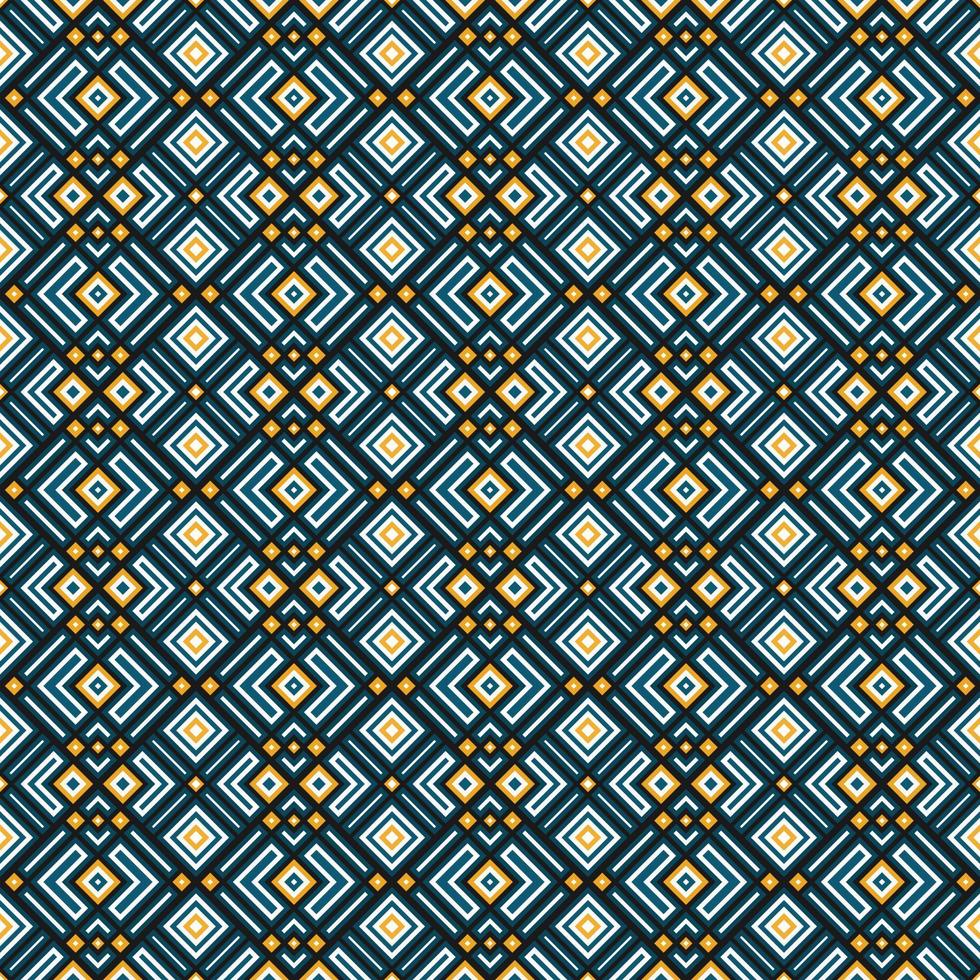 Mediterranean style ceramic tile pattern Ethnic folk ornament Colorful seamless geometric pattern vector