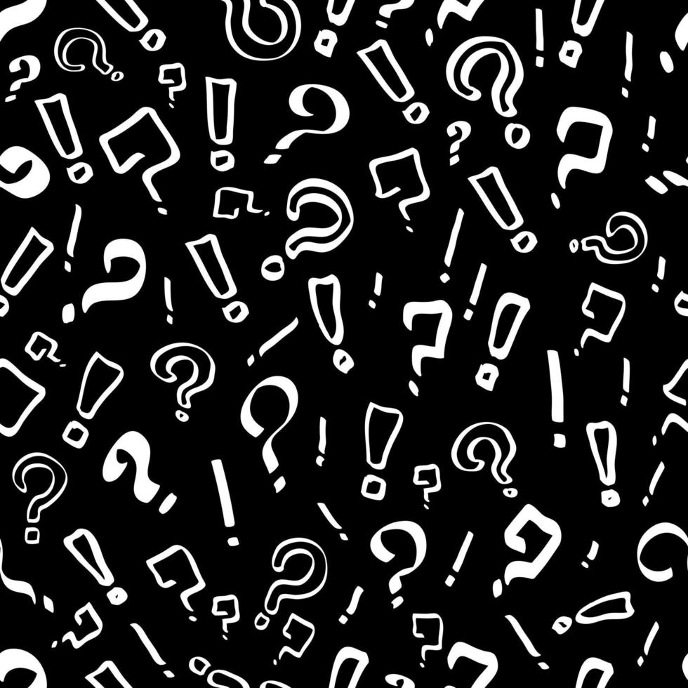 Question and exclamation Mark Seamless Pattern Background vector