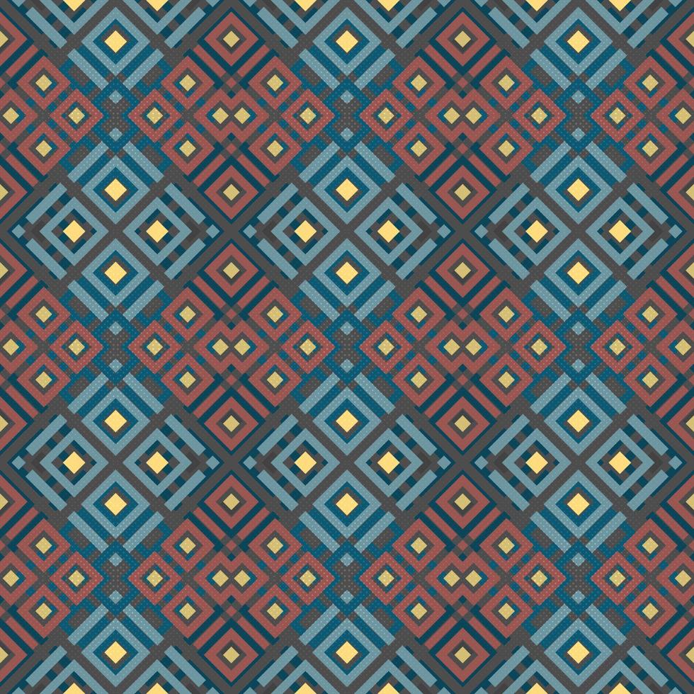 Mediterranean style ceramic tile pattern Ethnic folk ornament Colorful seamless geometric pattern vector