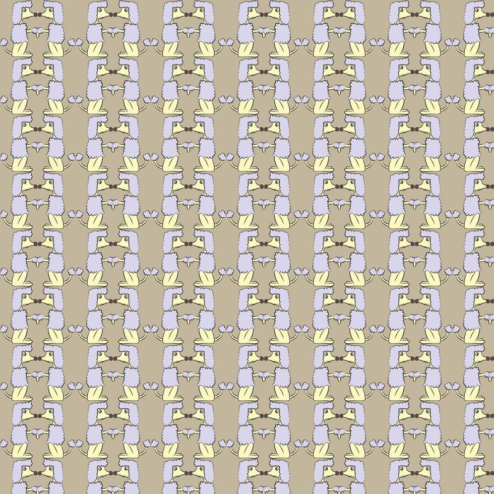 poodle dog pattern seamless vector