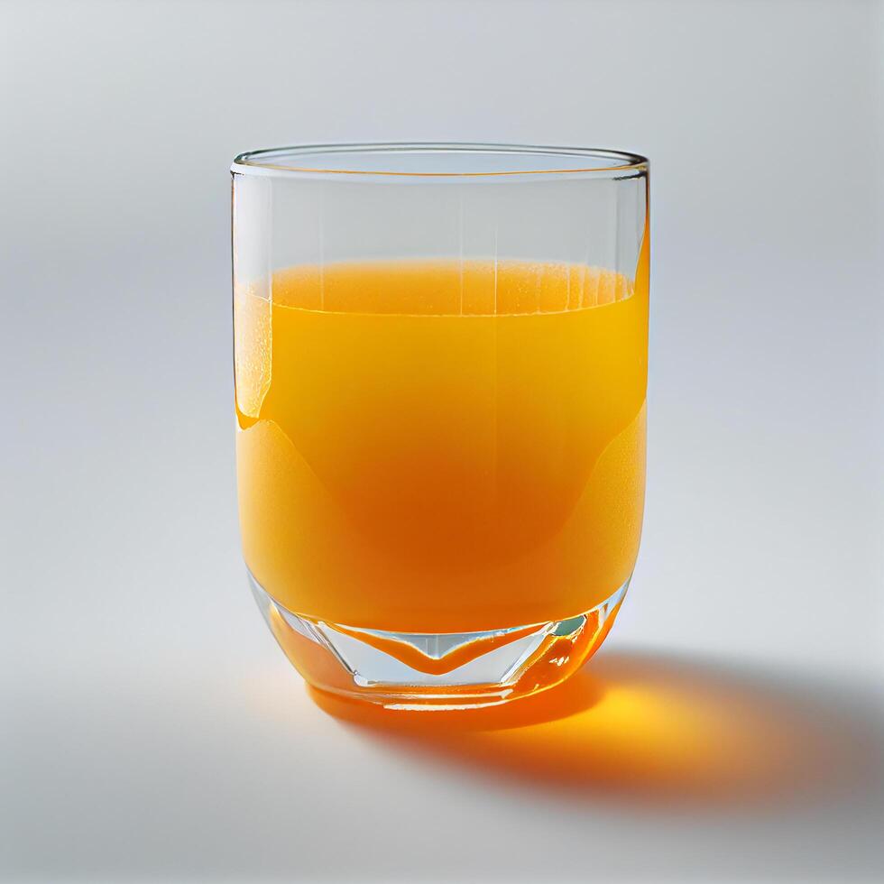 Orange juice in glass. Illustration photo