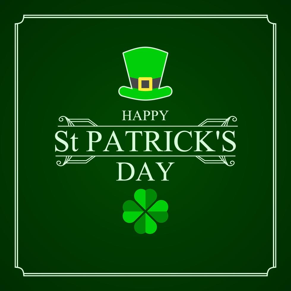 Happy Patrick's Day theme template. Vector illustration