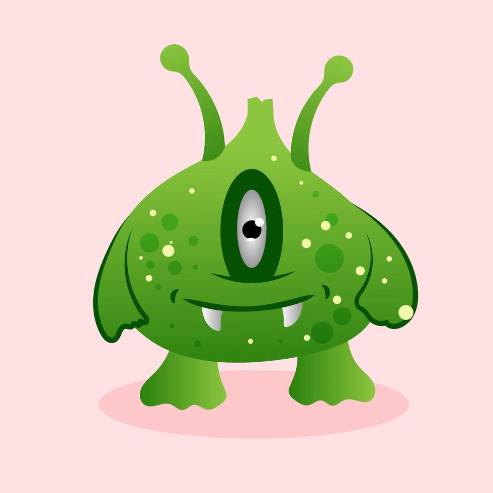 Cute monster kid cartoon vector icon illustration. monster holiday icon concept isolated