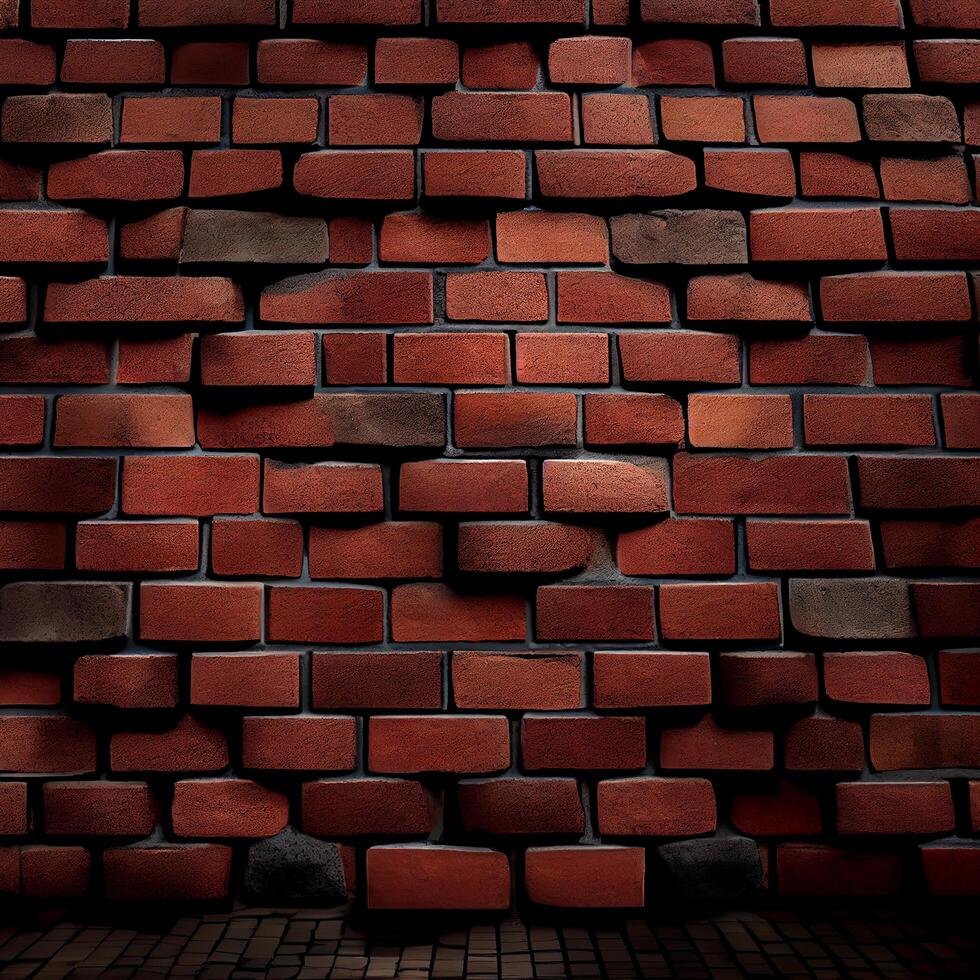 Red brick wall background. Illustration photo