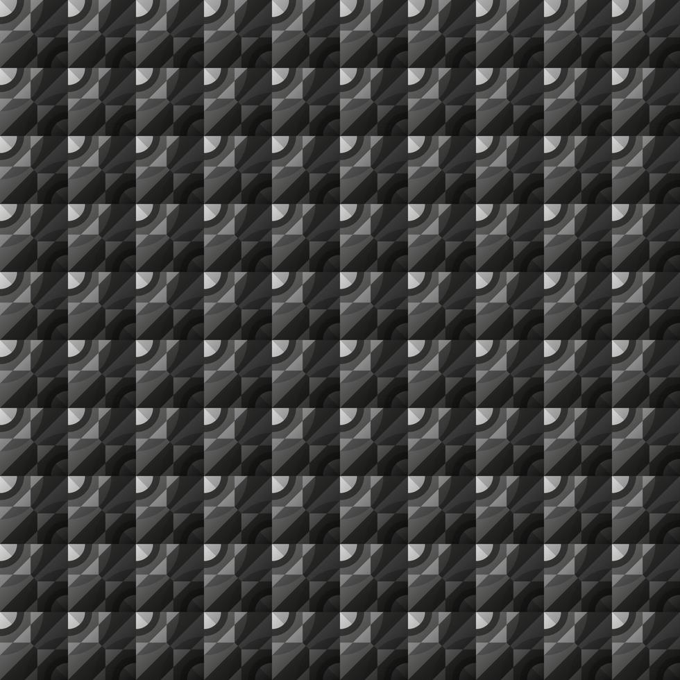 Dark black mosaic abstract seamless geometric grid background vector
