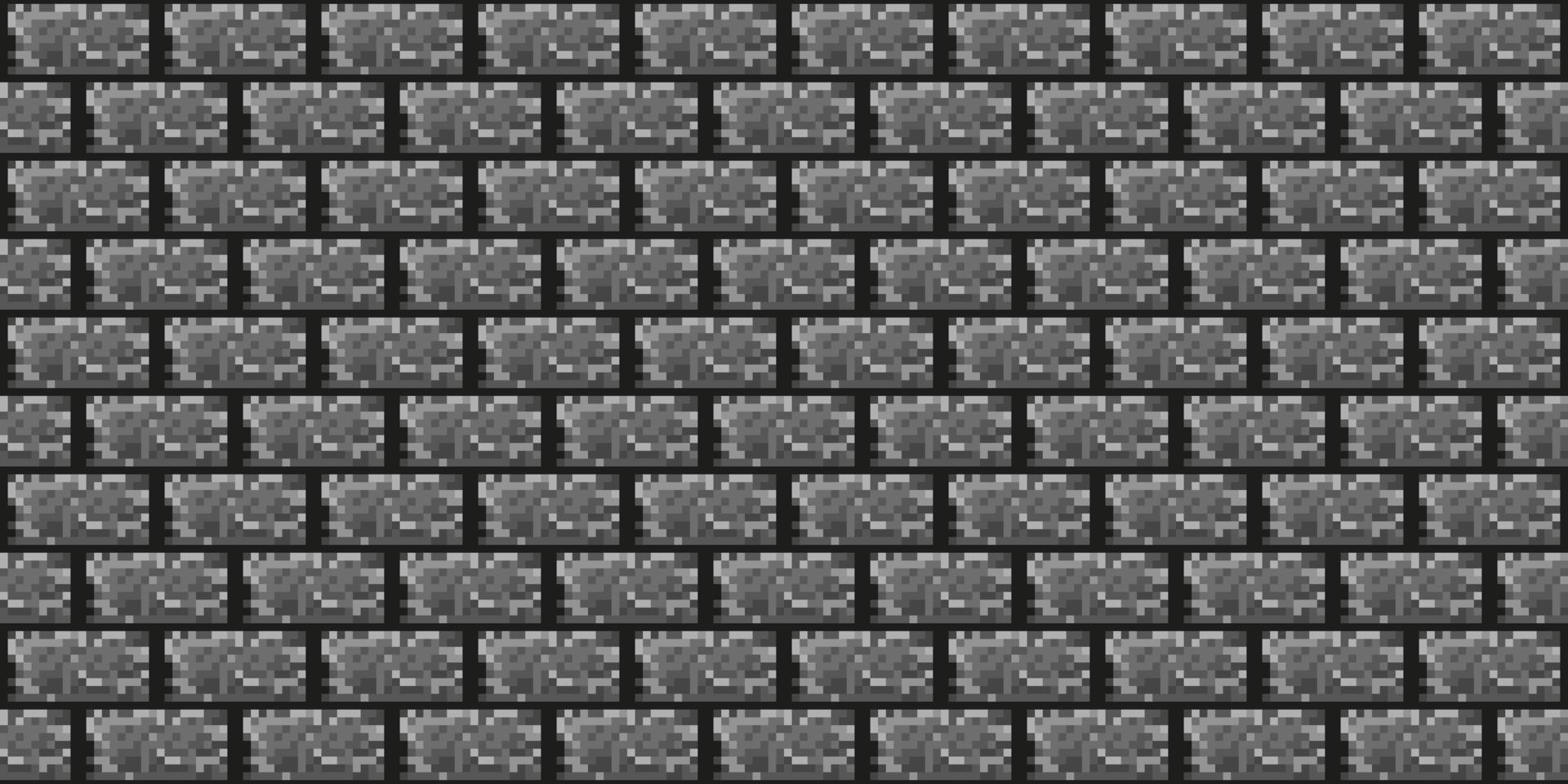 Dark black pixel mosaic abstract seamless geometric grid background vector