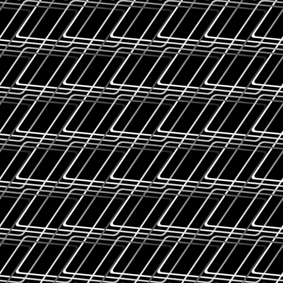 Geometric grid background Modern black and white abstract texture vector