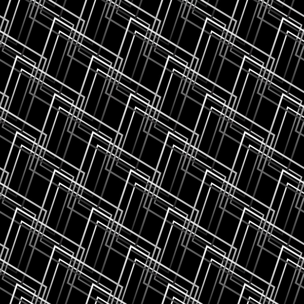 Geometric grid background Modern black and white abstract texture vector