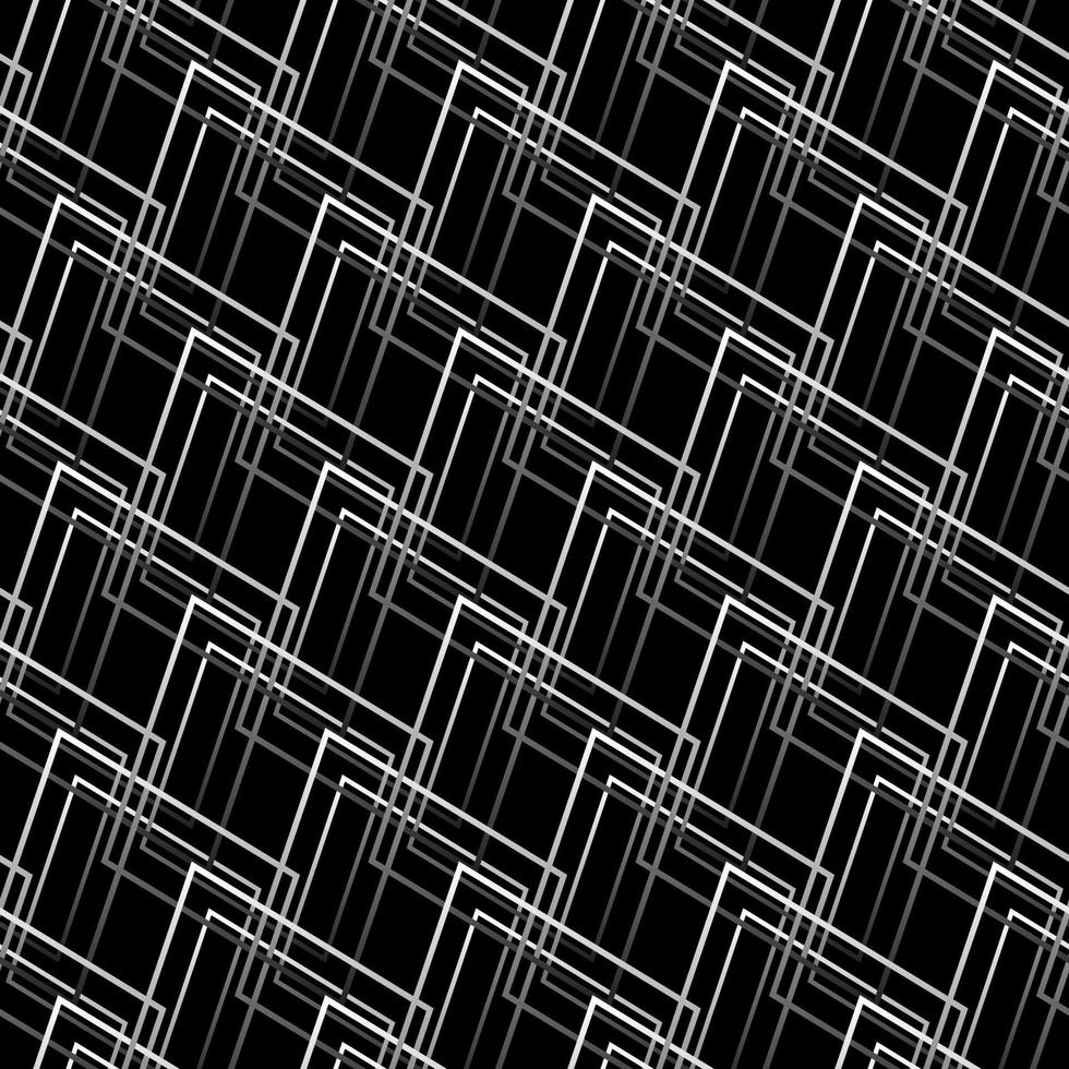 Geometric grid background Modern black and white abstract texture vector