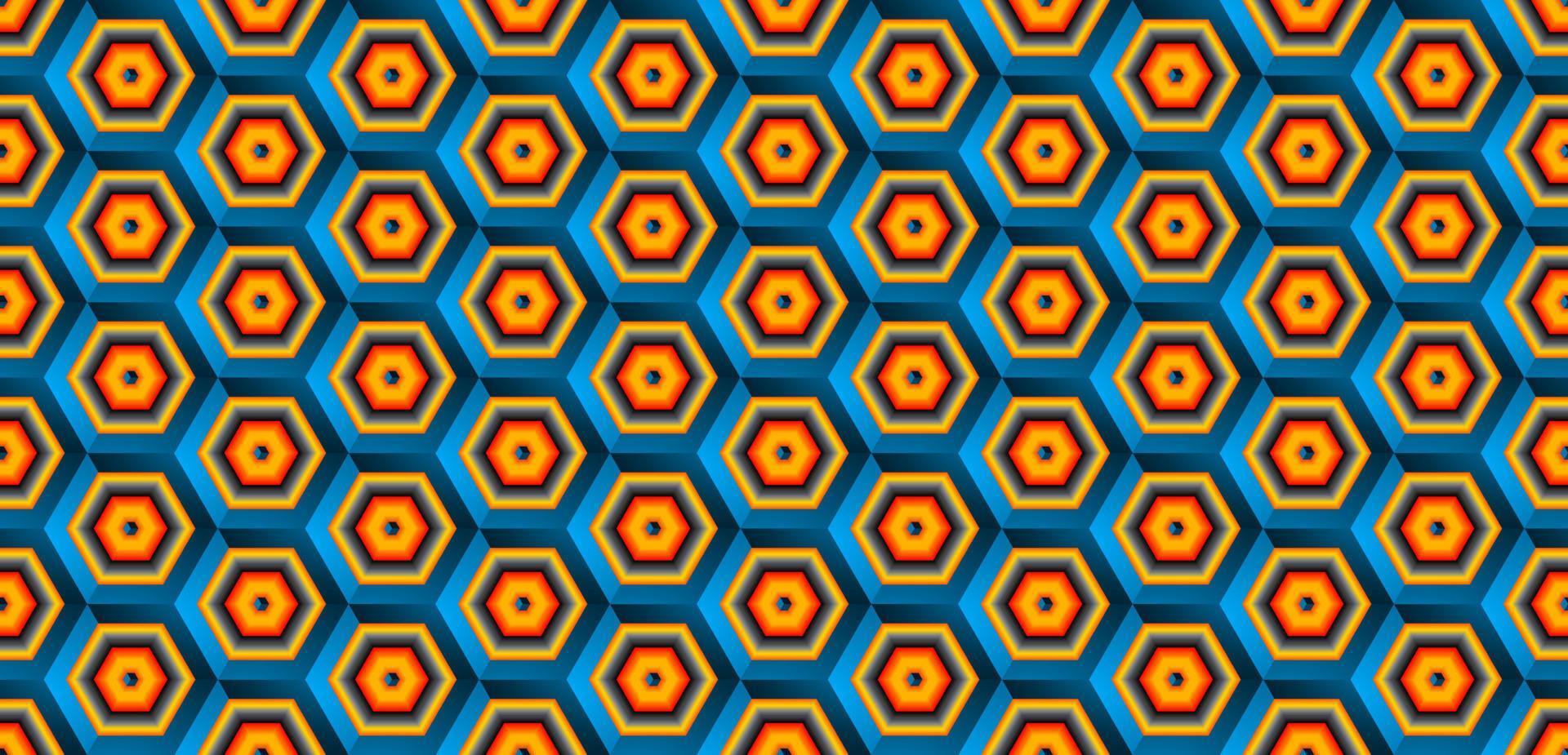 Abstract hexagonal geometric pattern background vector