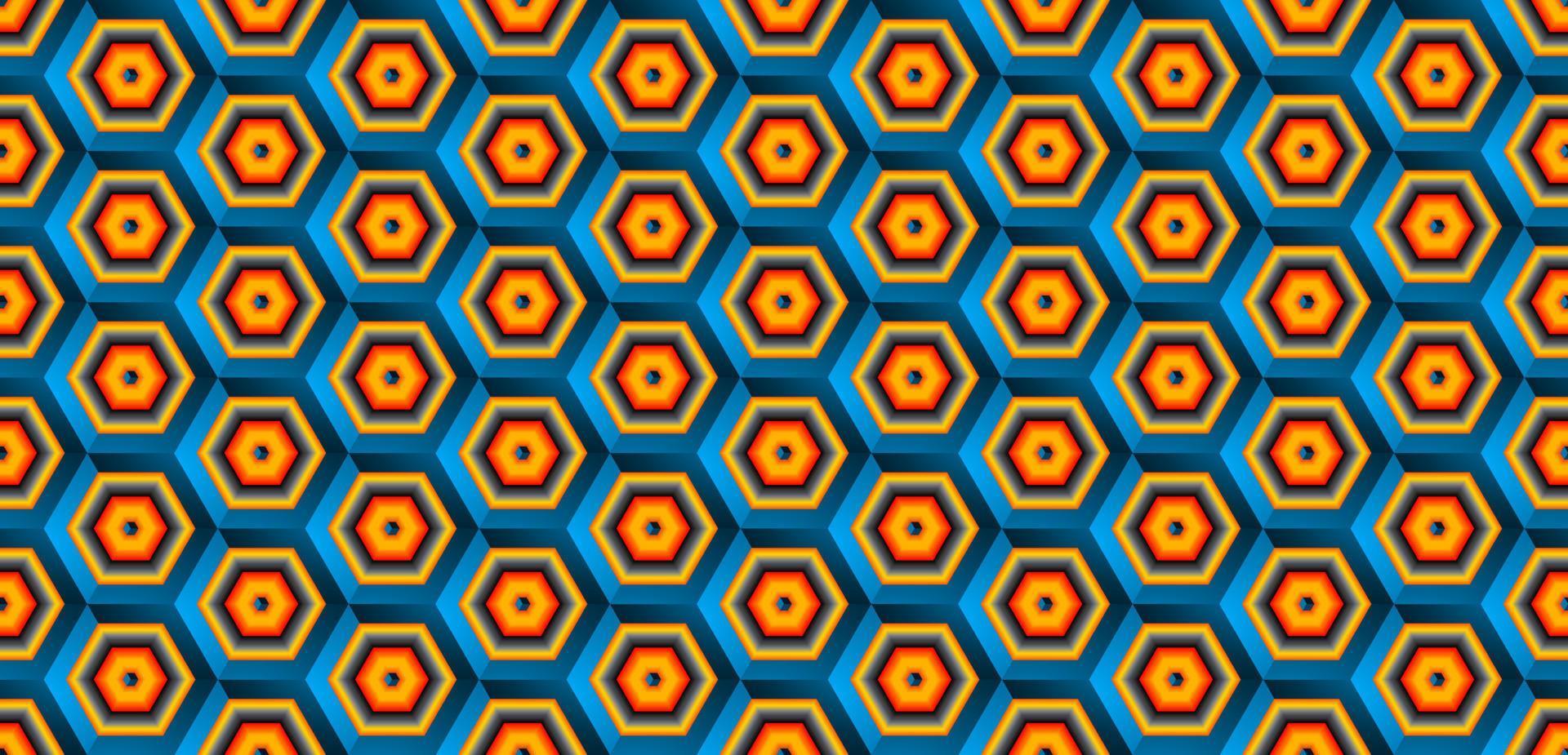 Abstract hexagonal geometric pattern background vector