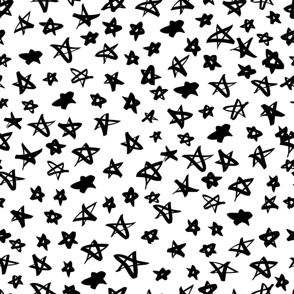 Abstract scribble doodle stars background vector