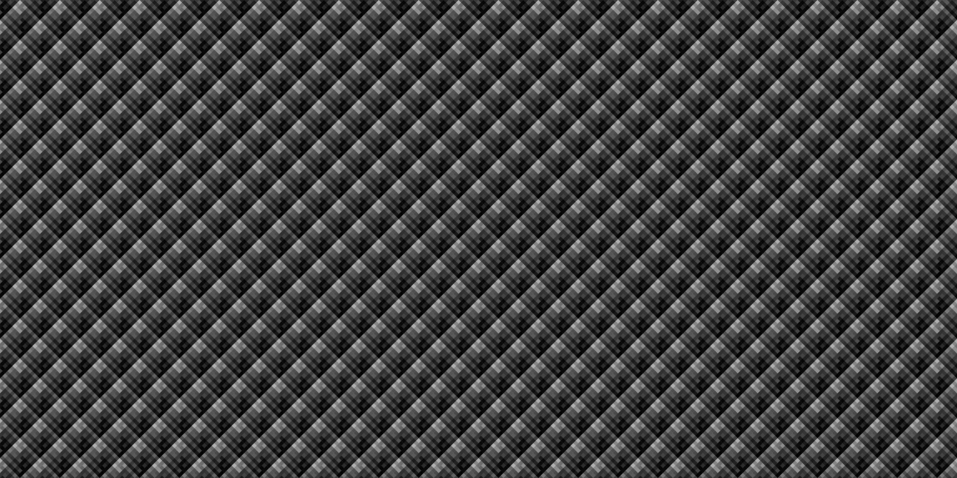Dark black pixel mosaic abstract seamless geometric grid background vector
