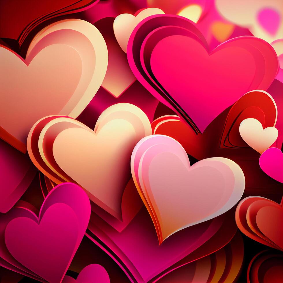 Abstract Love Heart Background. photo