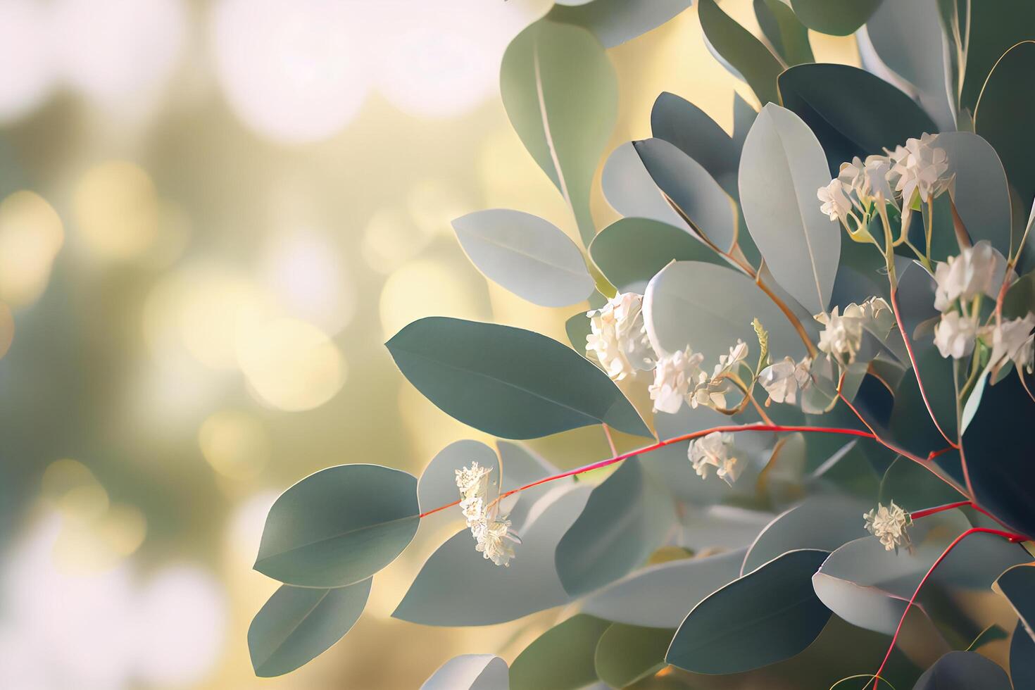 Realistic Wedding Eucalyptus Floral. Illustration photo