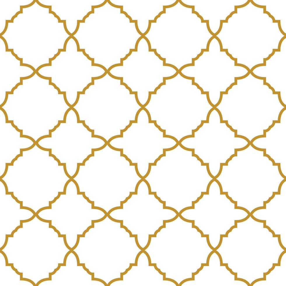 Geometric seamless pattern, oriental ornament design element vector