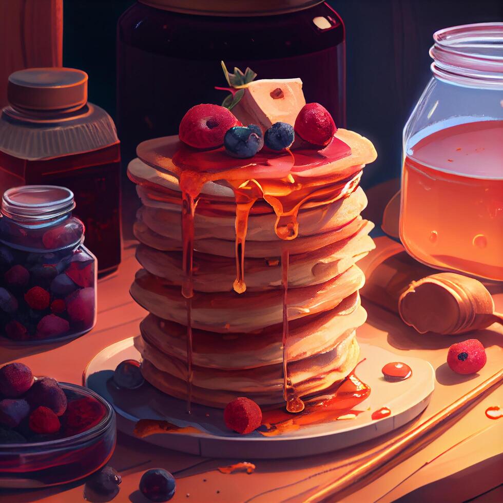 Sweet Pancakes with Honey. photo