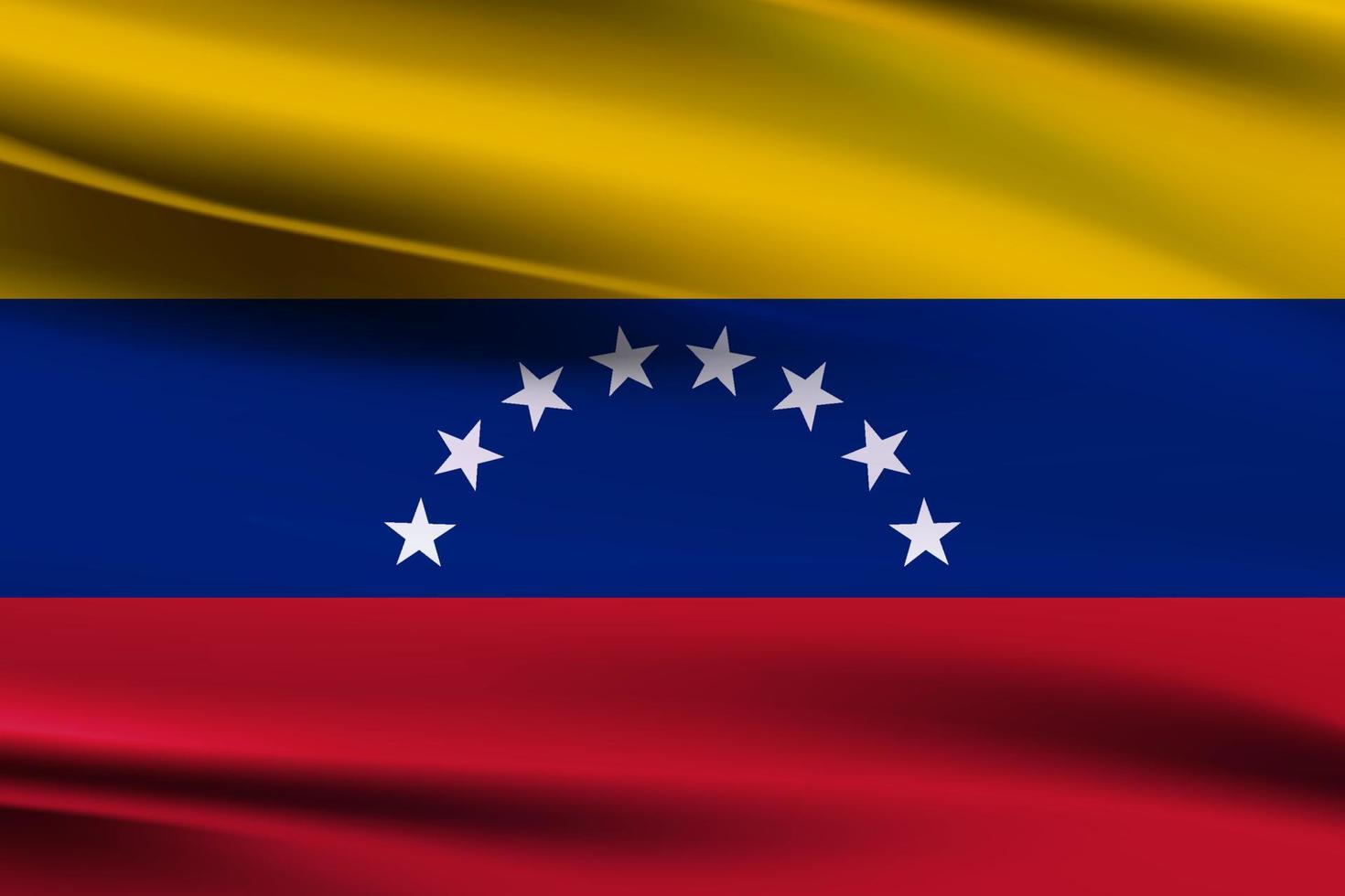 Venezuela flag of silk, Venezuela flag with fabric texture, Flag of Venezuela. Fabric texture of the flag of Venezuela. vector