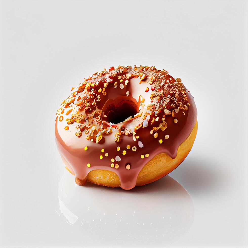 Donut on the White Background. Illustration photo