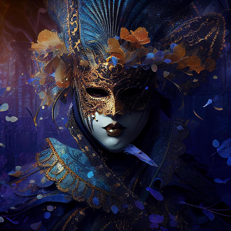 Venice Carnival Mask Background. photo