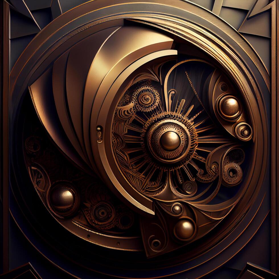 Abstract Technical Background in Steampunk Style photo