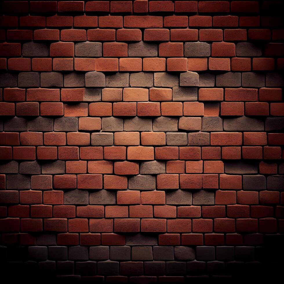 Red brick wall background. Illustration photo
