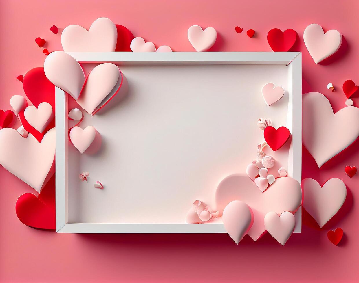 Pink Valentines Day Greeting Card Love Background. Illustration photo