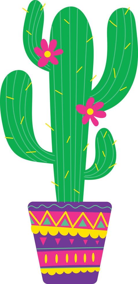 Mexican cactus element vector