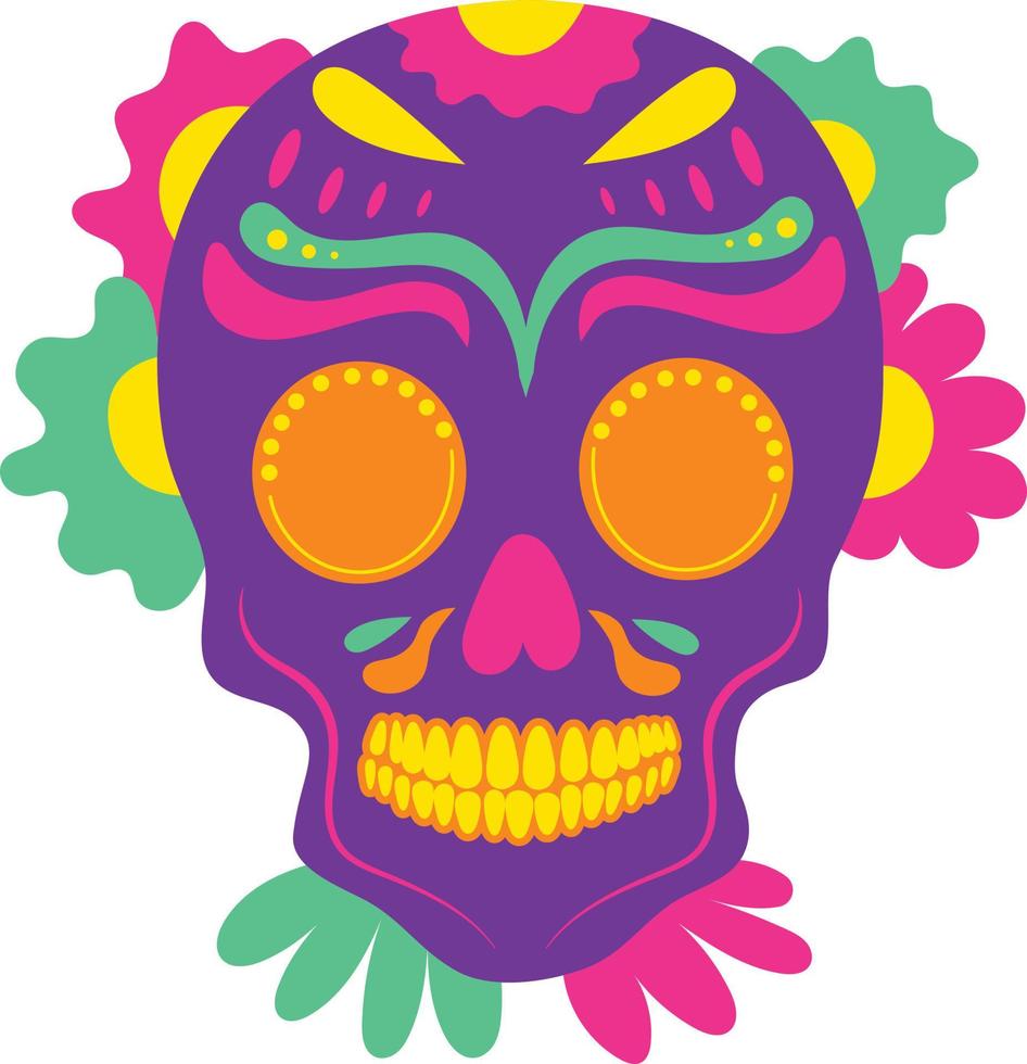 Mexican skull element vector