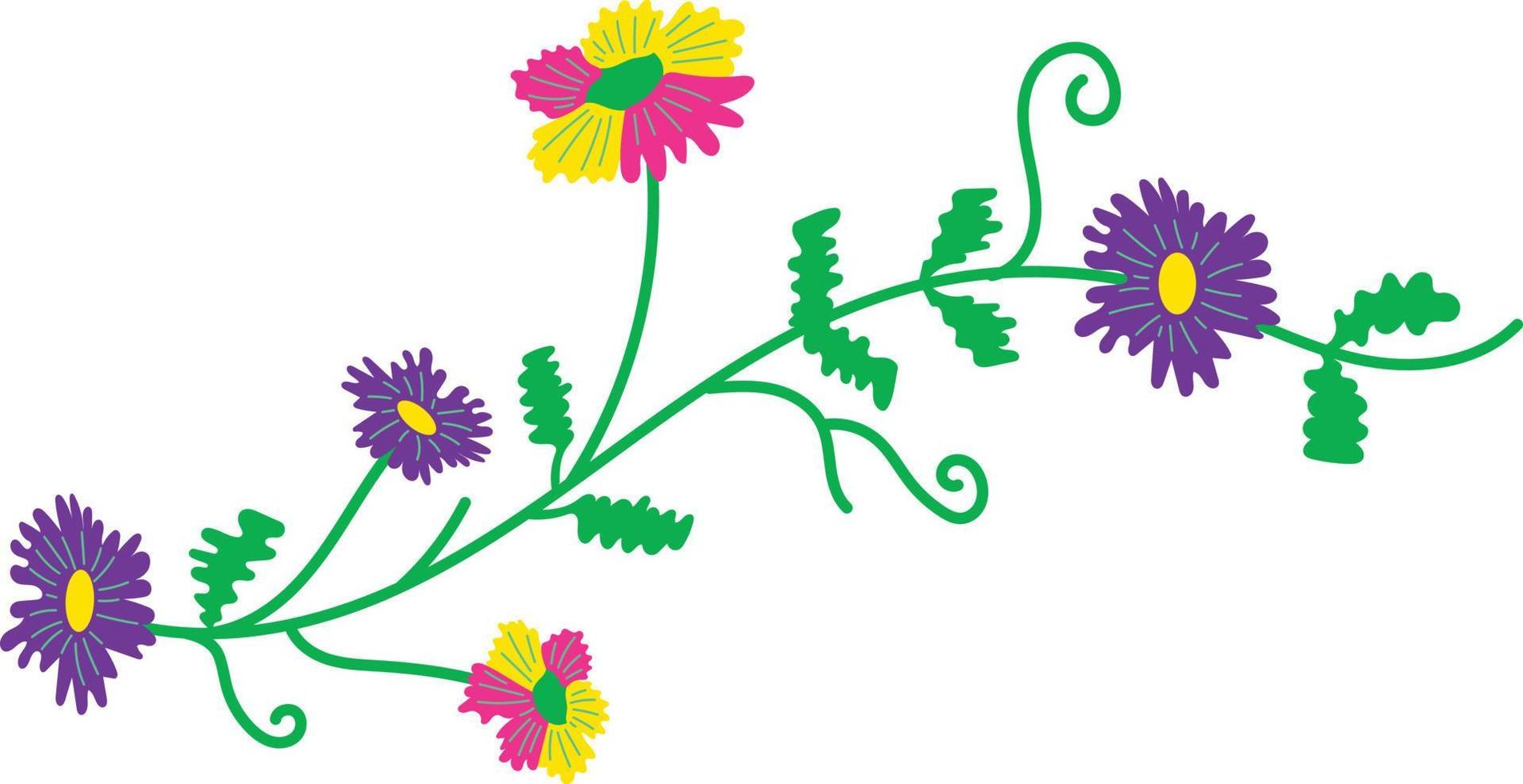 Mexican floral decoration element vector