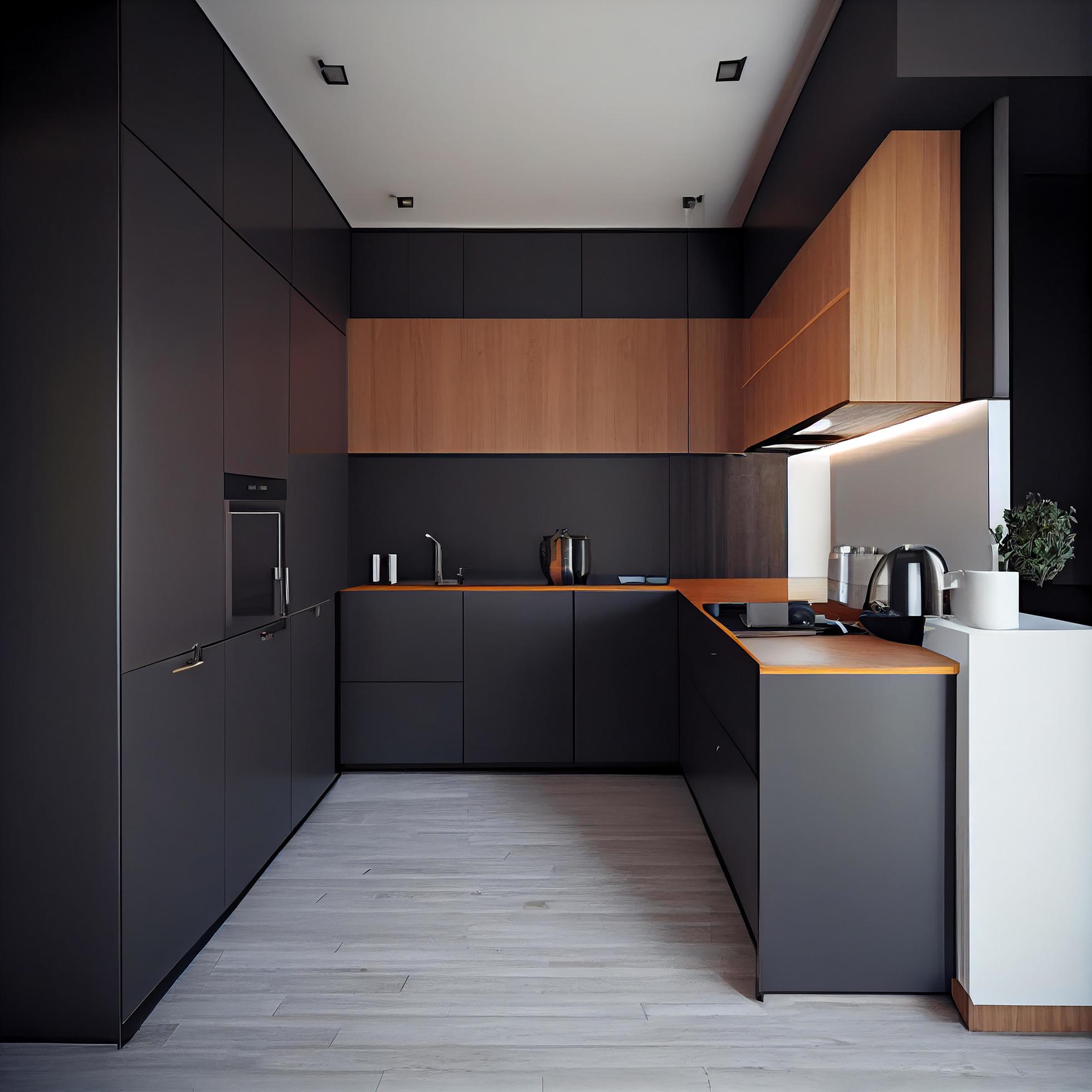 Modern Minimalist Kitchen Interior Design. Generative AI 22012430 Stock ...