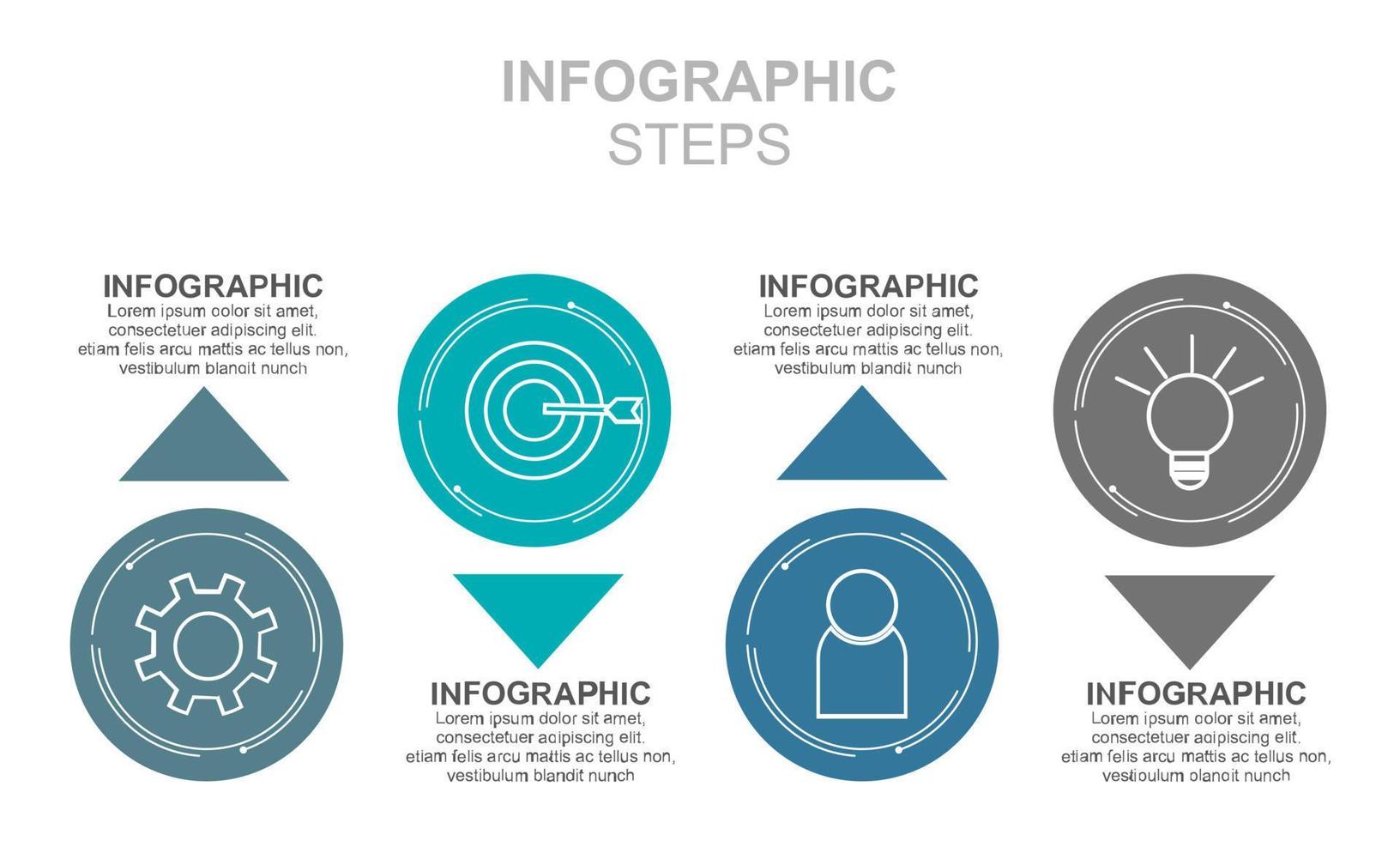 Bar chart, infographic template for presentation vector illustration