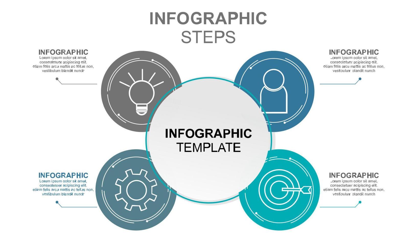 Bar chart, infographic template for presentation vector illustration