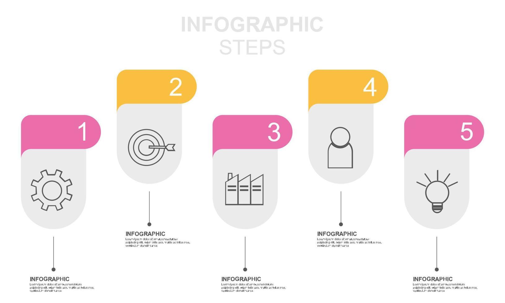 Bar chart, infographic template for presentation vector illustration