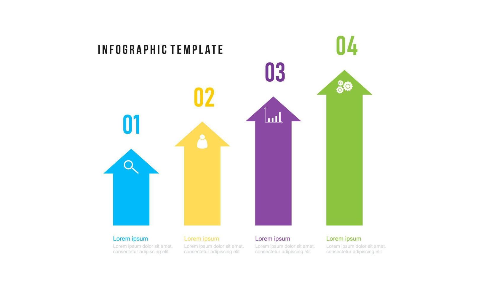Bar chart, infographic template for presentation vector illustration