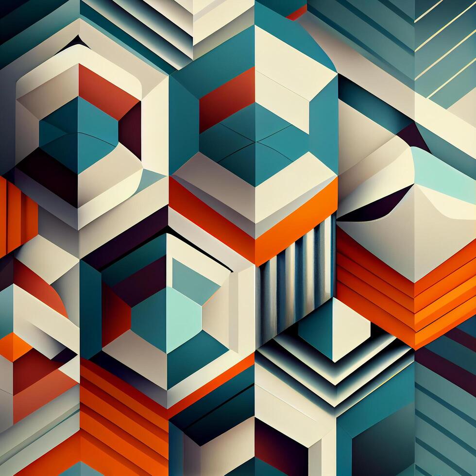 Vivid Abstract Geometric Background Illustration photo