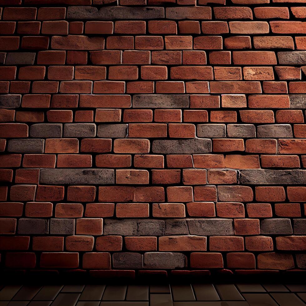 Red brick wall background. Illustration photo