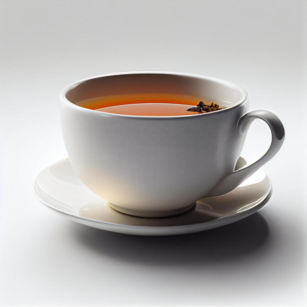 white cup of tea. Illustration photo