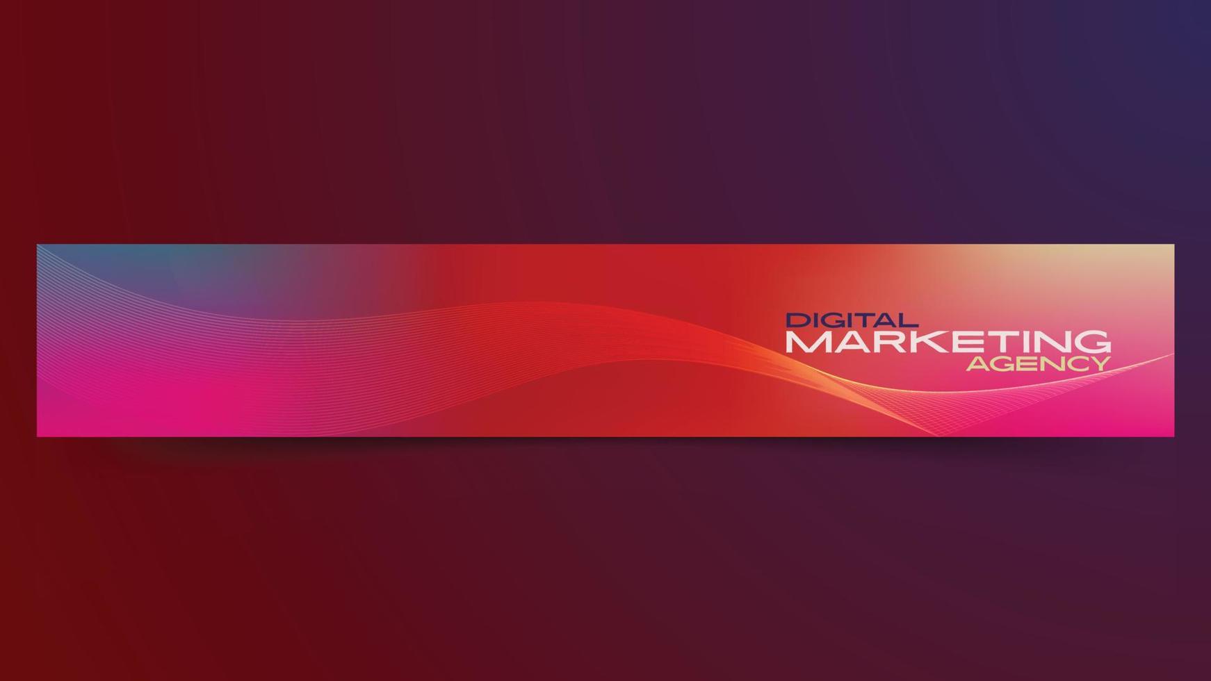 Digital marketing agency linkedin banner vector