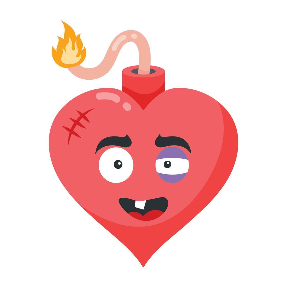 Trendy Heart Bomb vector