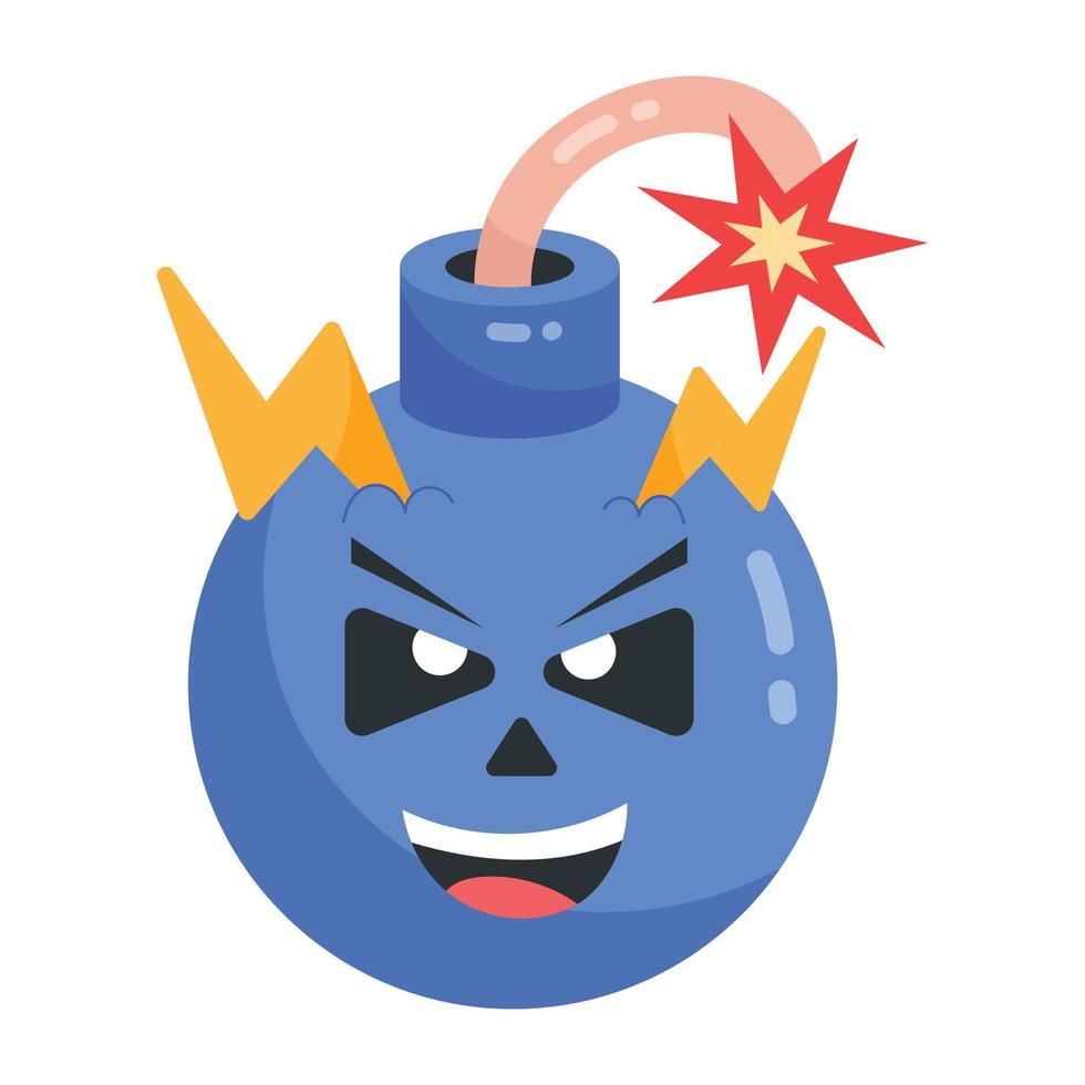 Trendy Smiling Bomb vector